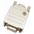 D-sub 9pin metal outlet of 180 degrees connector housing for db9 connector hoods 1