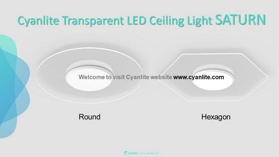 Cyanlite LED Transparent Ceiling Light SATURN 2