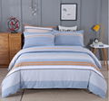 100% Cotton white bedding set for hotel and home stripe and simple 2