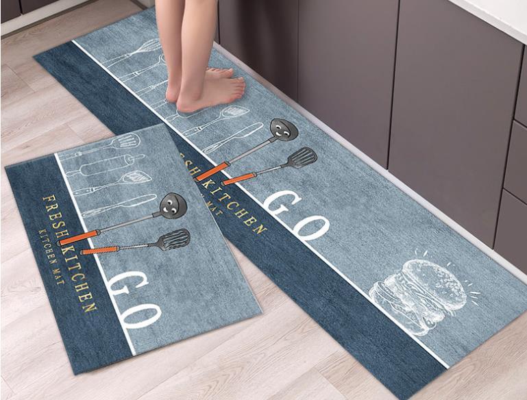 Kitchen Tools Pattern 3D Printing Modern Design Carpet Kitchen Carpet 2