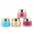 Latest New Design Luxury Blue Face Glass Cream Jars 1