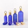 Latest New Design 20Ml 100Ml Cobalt Blue Bottles Cosmetic Essential Oil Dropper  1