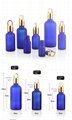 Latest New Design 20Ml 100Ml Cobalt Blue Bottles Cosmetic Essential Oil Dropper  2
