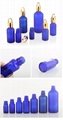 Latest New Design 20Ml 100Ml Cobalt Blue Bottles Cosmetic Essential Oil Dropper  5