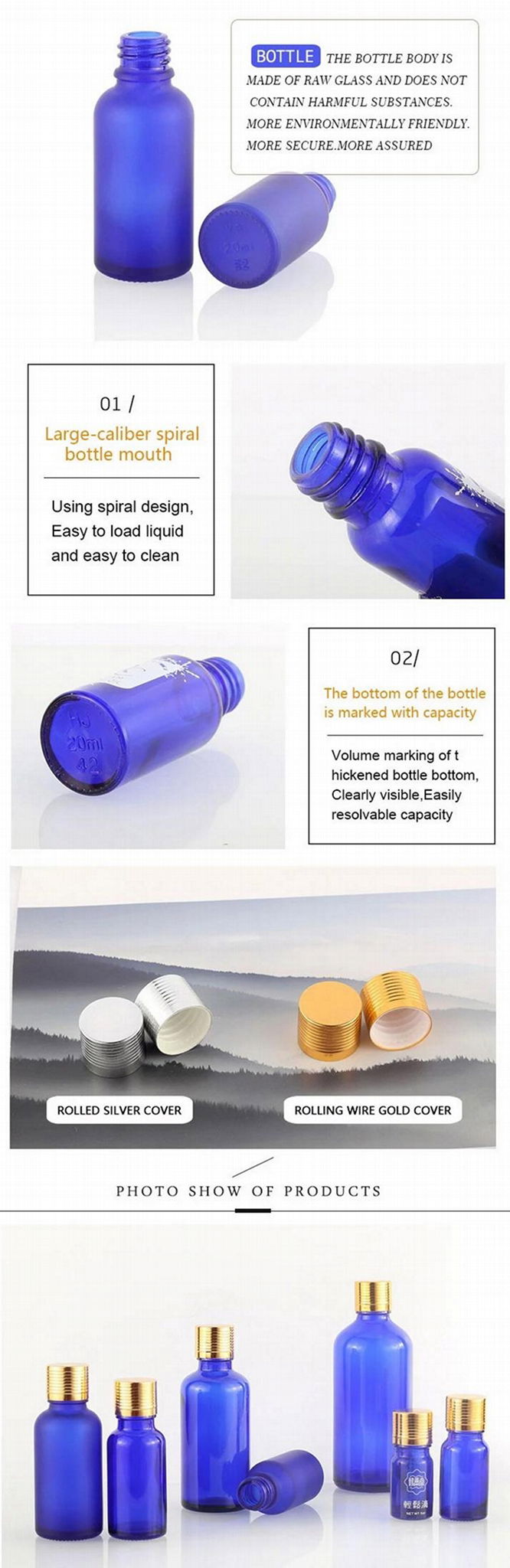 Fashionable Design Manufacturer Bottles 15Ml Colored Essential Oil Bottle  4