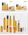Wholesale 5Ml Perfume or Essential oil Glass Roll On Bottle with Black/Gold/Sliv 5