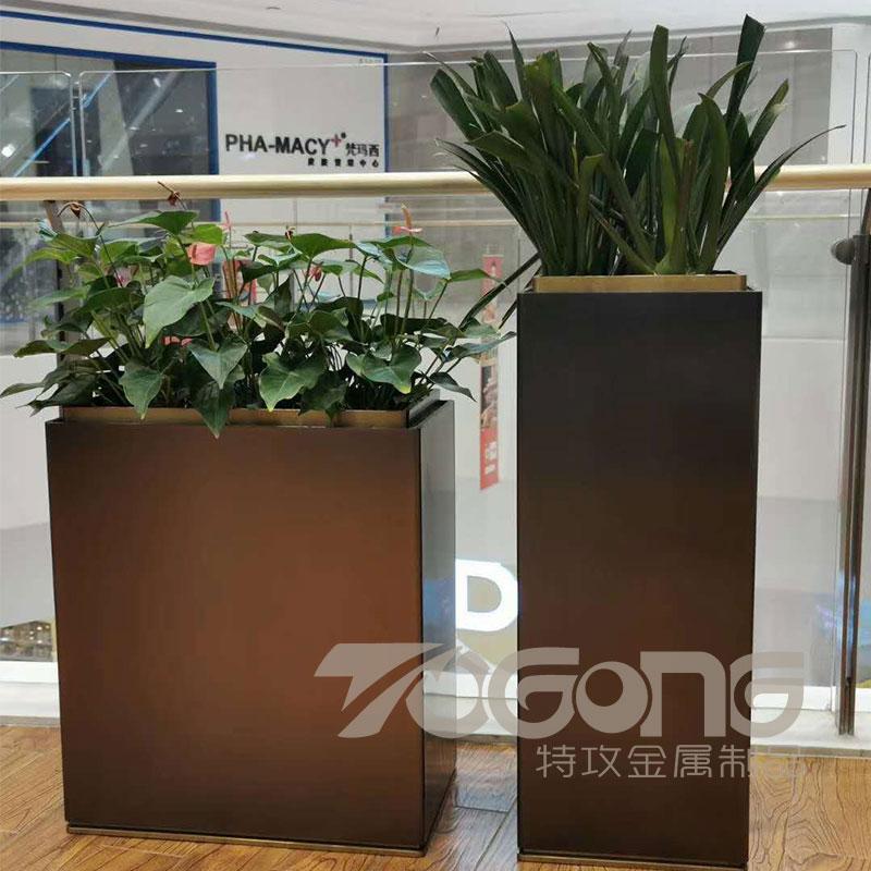 沿海地区不锈钢花箱花盆厂家定制 5