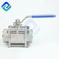 Hot selling stainless steel 3 pcs 1/4~4 inch stainless steel 304/316 ball valve 1