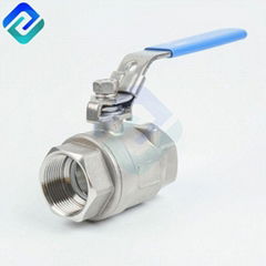 2 pc 304  316 grade stainless steel ball valve with BSP thread DN6~DN100