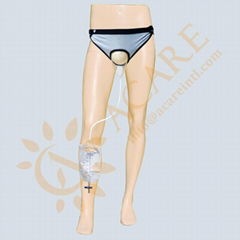 Medical underpants with urinary leg bag