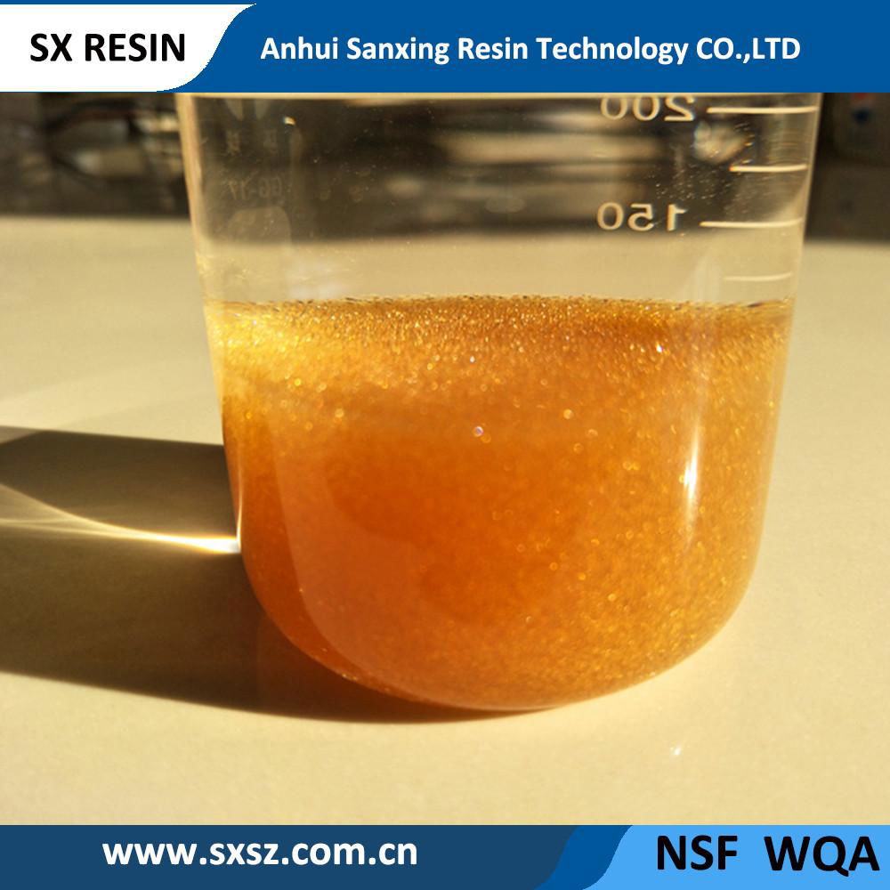 001×4 Styrene Series Gel Strong Acid Cation Exchange Resin