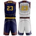 Custom made Sublimated reverse basketball uniform 2