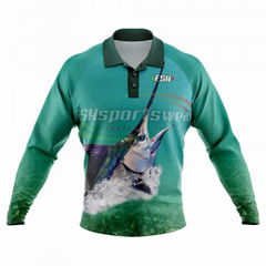Custom long sleeve fishing shirt sublimated