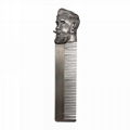 Portable Stainless Steel Oil Head Comb Beard Comb Men's Mustache Comb