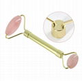 Wholesale Double Natural Head Jade Facial Massager Roller 1