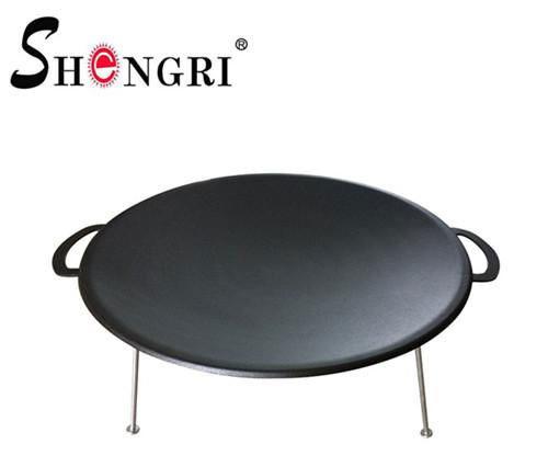 three-legged iron frying pan outdoor BBQ    