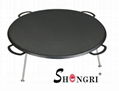 78cm large three-legged iron frying pan