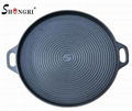 Pre-seasoned cast iron grill frying pan with side handles 1