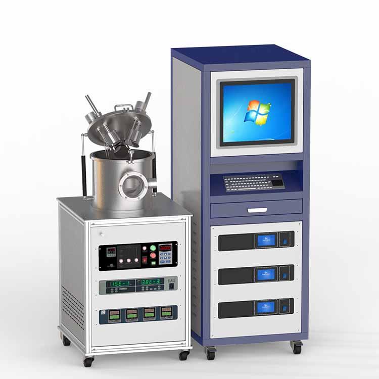 3-target DC magnetron co-sputtering metal coating machine 2