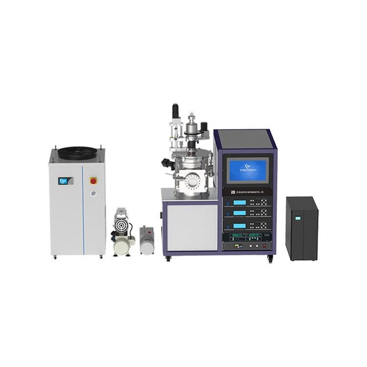 laboratory vacuum PVD 3-target RF magnetron sputtering coater with UPS