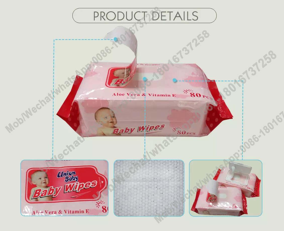 OEM Purfied Water Natural Organic Cleaning Anti-bacterial wet baby wipes 3