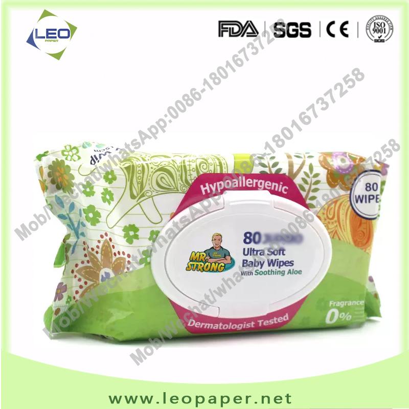 Factory hot sale baby wet wipes bulk unscented