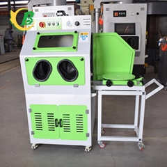 Trolley turntable dry manual sandblasting machine