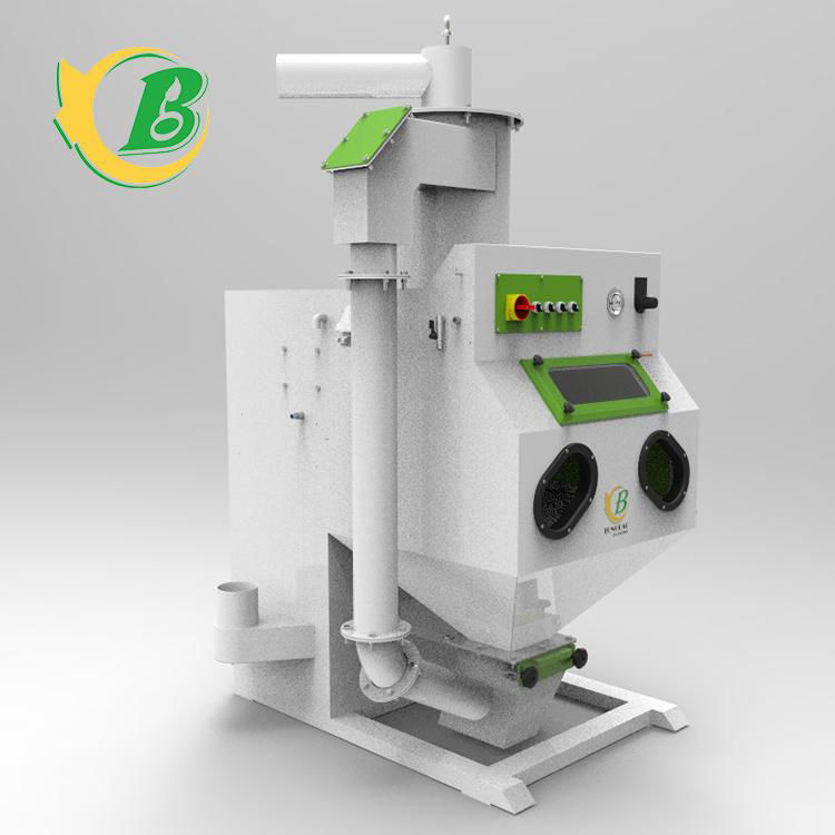 Box type manual dry rust removal sandblasting machine 3