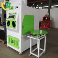 Side door Dry Box type sandblasting machine with cart turntable 1