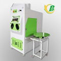 Side door Dry Box type sandblasting machine with cart turntable 2