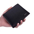 RFID blocking ultra-thin leather carbon fiber wallet  2