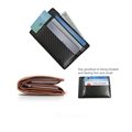 Slim Men's credit card bag rfid blocking 100% real leather carbon fiber card hol 4