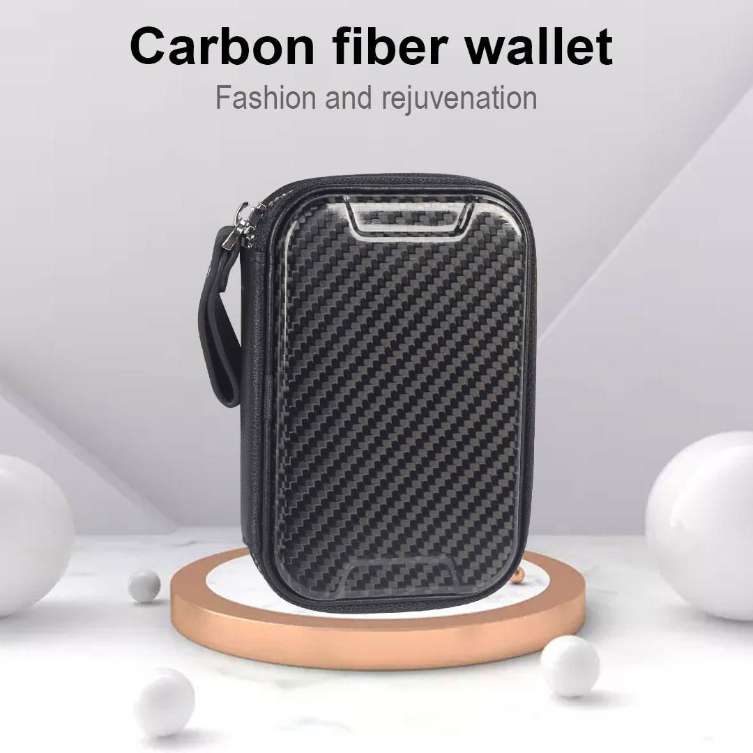 RFID Blocking Multifunction Real carbon fiber card bag 