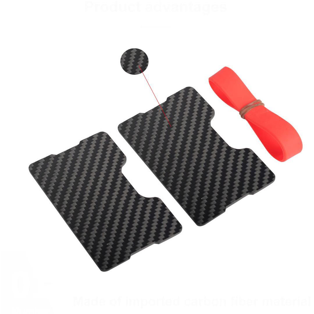 Customization Slim Simple RFID blocking carbon fiber card clip  4