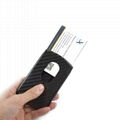 RFID blocking slim lightweight and portable carbon fiber credit card holder  2