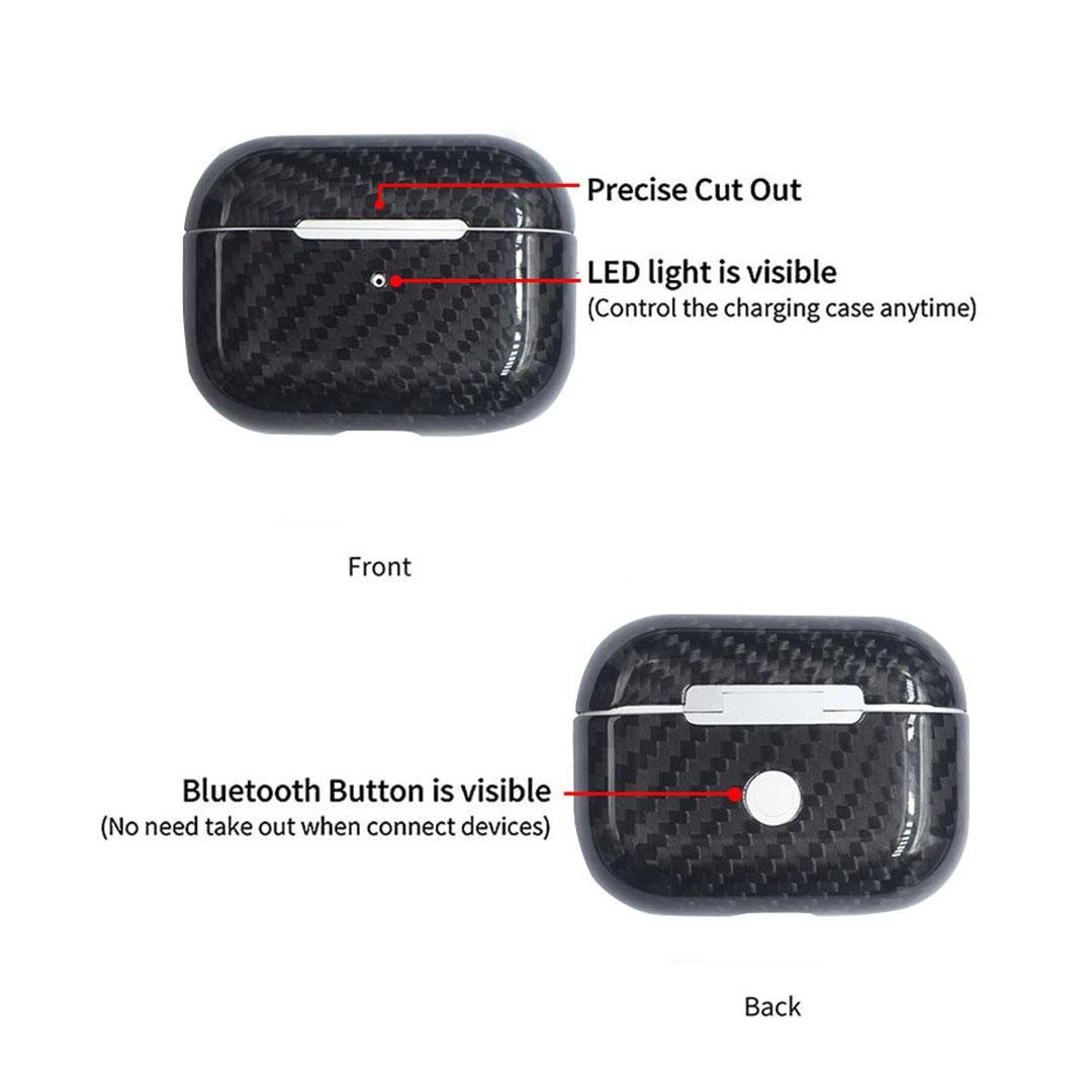 customize the logo 100% Real carbon fiber earphone carrying case for AirPods Pro 4
