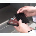 Simple RFID blocking Removable carbon fiber credit id card holder  3