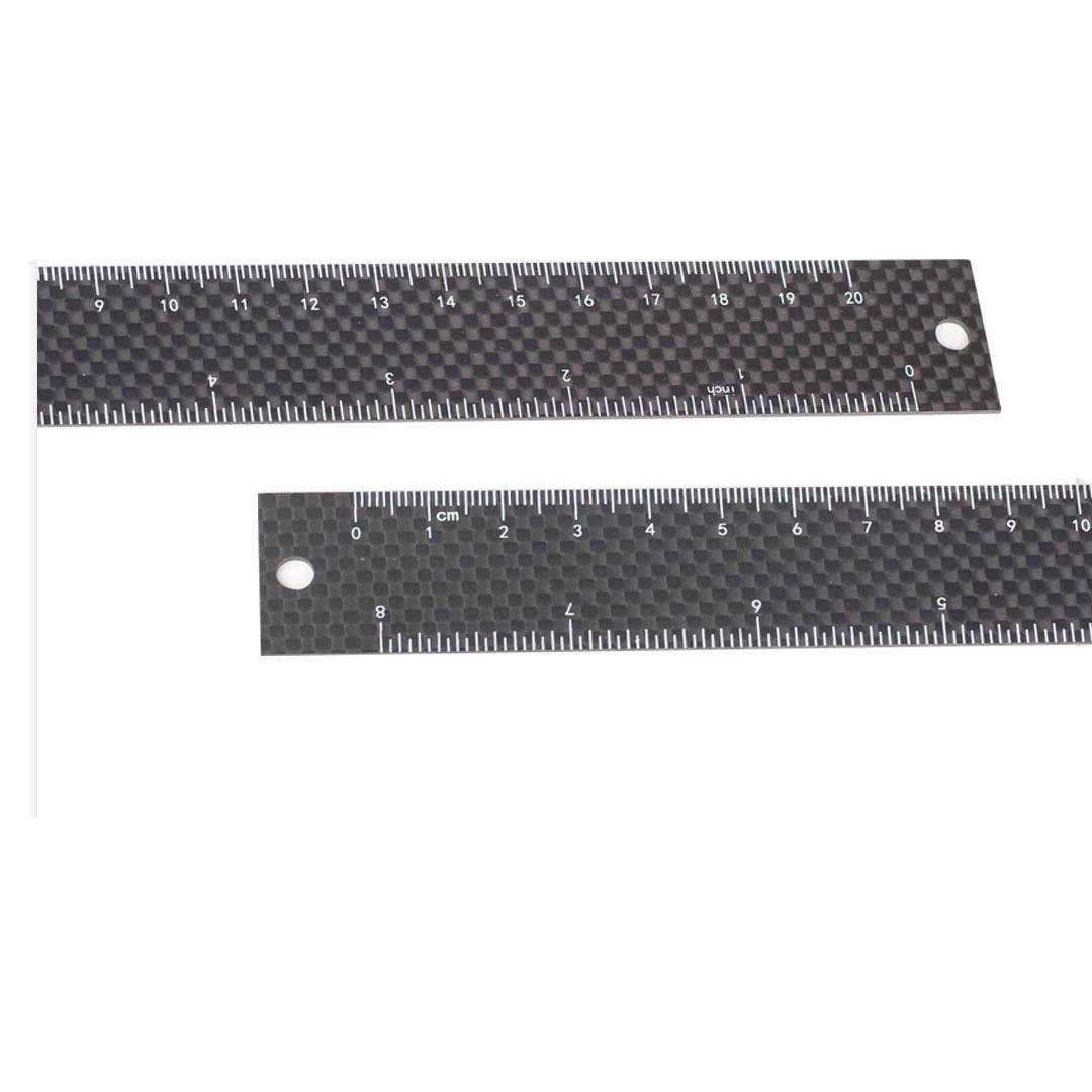 Custom Logo Direct Sell High Quality Carbon fiber Ruler 20cm Straight Rulers  3
