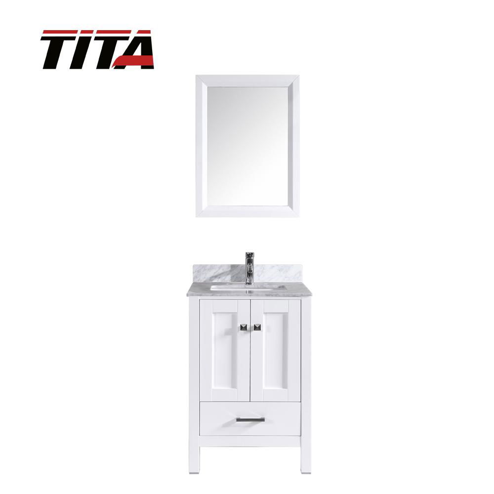 White Lacquer Bathroom Vanity T9199-24W