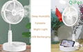 USB Rechargeable Electronic Foldable Fan with Night Light 1