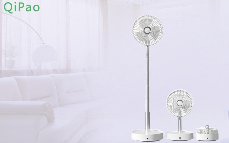 USB Rechargeable Electronic Foldable Fan with Night Light 2