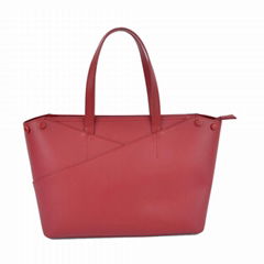 SIMPLE RED TOTE BAG WOMEN HANDBAG