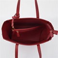 SIMPLE RED TOTE BAG WOMEN HANDBAG 2