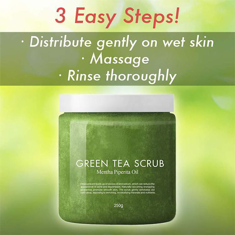 OEM ODM wholesale organic exfoliating green tea body scrub foot scrub  2