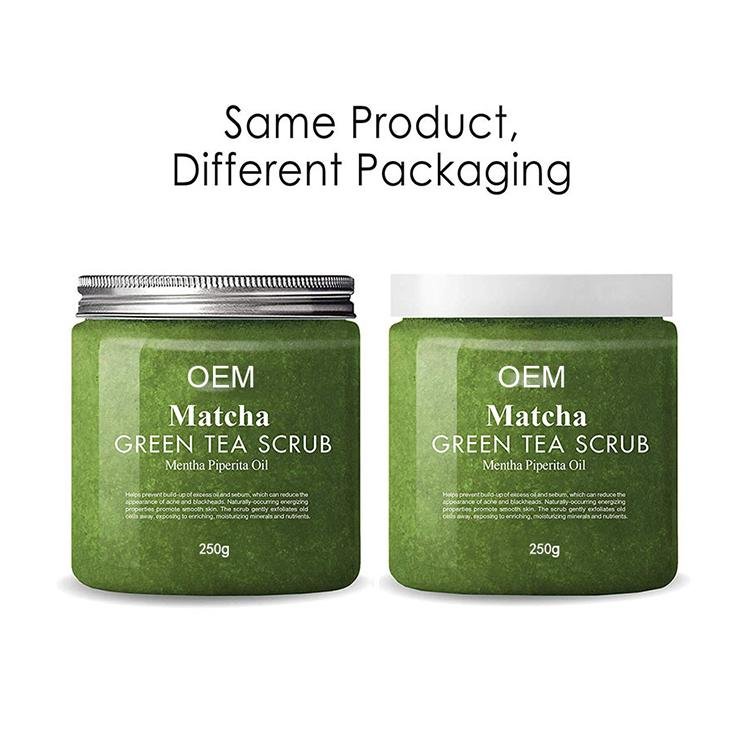 OEM ODM wholesale organic exfoliating green tea body scrub foot scrub  4