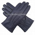 classic women's handmade navy leather