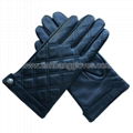 Real leather thick winter gloves for men