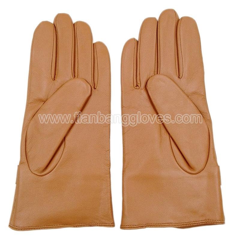 Fashion men's leather glove with adjustable strap with snap buttons  and accordi 5