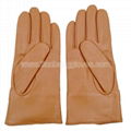 Fashion men's leather glove with adjustable strap with snap buttons  and accordi 5