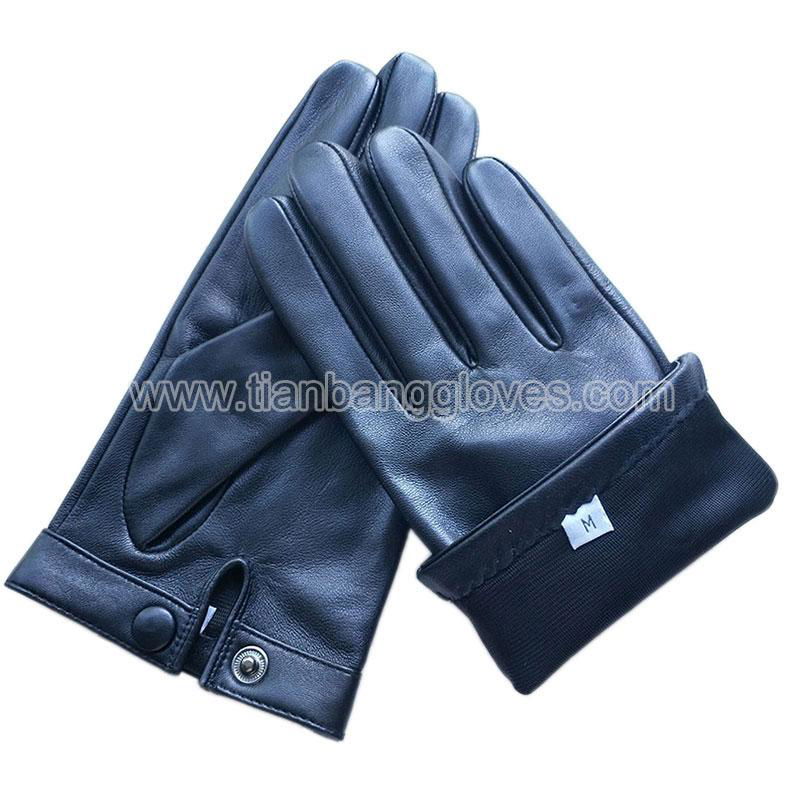 Men's Silk Lined plain lambskin Leather Gloves for driving and casual wear 3